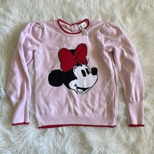 Janie & Jack Minnie Mouse girls 6 pink and red sweater